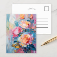 Pastel Floral Moderne Impressionniste Peinture