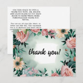 Carte Postale Pastel Flower Elégance : Sage Green Floral Mariage (Devant / Derrière)