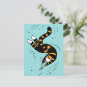 Carte Postale Pastel Goth Chat Skeleton (Debout devant)