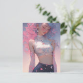Carte postale Pastel Haired Woman (Debout devant)