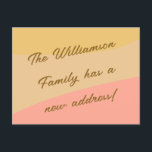 Carte Postale Pastel Jaune Pêche Abstraite Rétro Nous avons démé<br><div class="desc">Partagez votre nouvelle adresse avec une touche rétro en utilisant cette Pastel Yellow Peach Abstrait We’ve Moved Postcard. Les teintes pastel douces et le design abstrait apportent une touche nostalgique mais moderne, ce qui en fait un moyen charmant de faire connaître à vos amis et votre famille votre nouveau chapitre...</div>