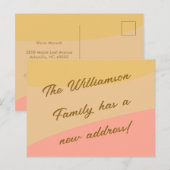 Carte Postale Pastel Jaune Pêche Abstraite Rétro Nous avons démé (Devant / Derrière)