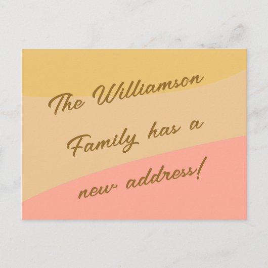 Carte Postale Pastel Jaune Pêche Abstraite Rétro Nous avons démé (Devant)