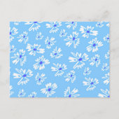 Carte Postale Pastel Jolie Fleurs Bleues et Blanches (Devant)