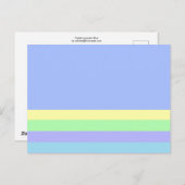 Carte Postale Pastel Lavender bleu (Devant / Derrière)