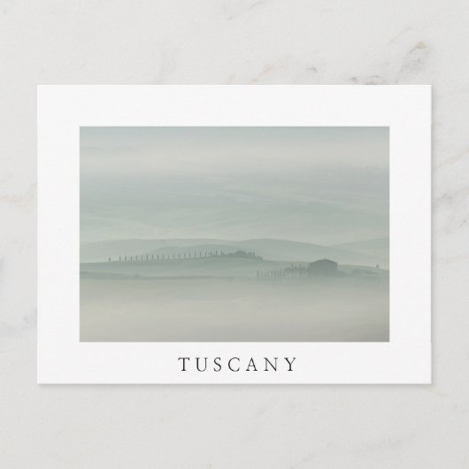 Carte Postale Pastel matin dans la brouillard toscane (Devant)