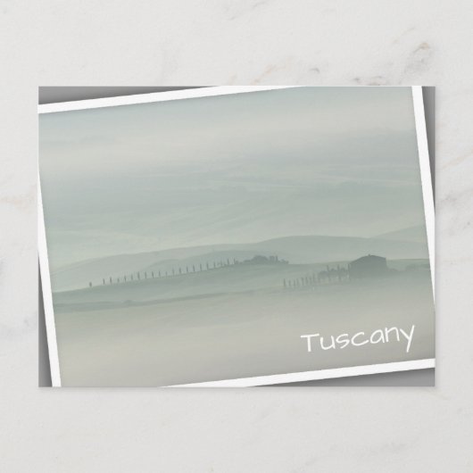 Carte Postale Pastel matin dans la brouillard toscane (Devant)