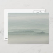 Carte Postale Pastel matin dans la brouillard toscane (Devant / Derrière)