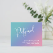 Carte Postale Pastel Ombre Gradient Mariage reporté (Debout devant)