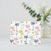 Carte Postale Pastel Palm Tree by the Beach Motif (Debout devant)