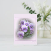 Carte Postale Pastel Pansies (Debout devant)