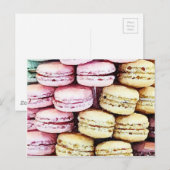 Carte Postale Pastel Paris Macarons (Devant / Derrière)