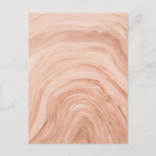 Carte Postale Pastel Peach Abstrait Aquarelle Art Agate