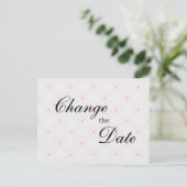 Carte Postale Pastel Peach et Crème Géométrique Modifier la date (Debout devant)