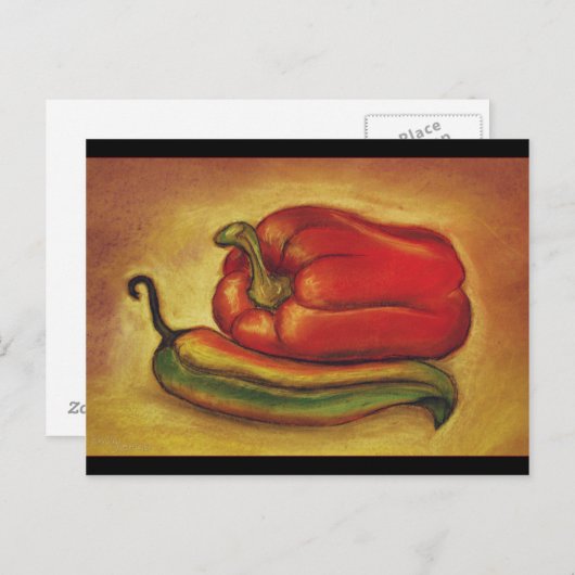 Carte Postale Pastel Peppers (Devant / Derrière)