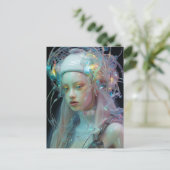 Carte Postale Pastel Pink Cheveux Sci Fi Femme (Debout devant)