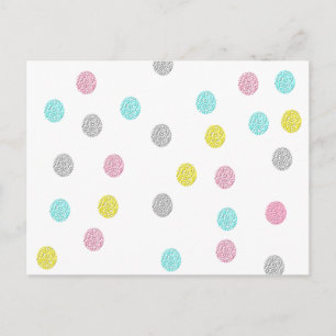Carte Postale Pastel Pois