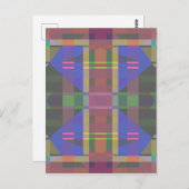 Carte Postale Pastel rainbow Colorful Geometric (Devant / Derrière)