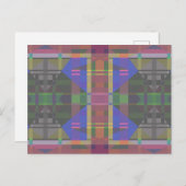 Carte Postale Pastel rainbow Colorful Geometric (Devant / Derrière)