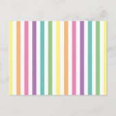 Carte Postale Pastel Rainbow et White Stripes Motif (Devant)