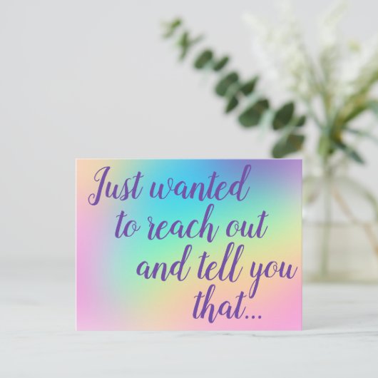 Carte postale Pastel Rainbow Gradient (Debout devant)