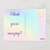 Carte postale Pastel Rainbow Gradient (Dos)