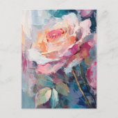Carte Postale Pastel Rose Peinture Abstraite moderne (Devant)
