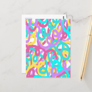 Carte Postale Pastel Spirales Abstrait Imprimer