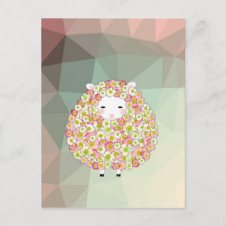 Carte Postale Pastel Tone Flown Sheep Design