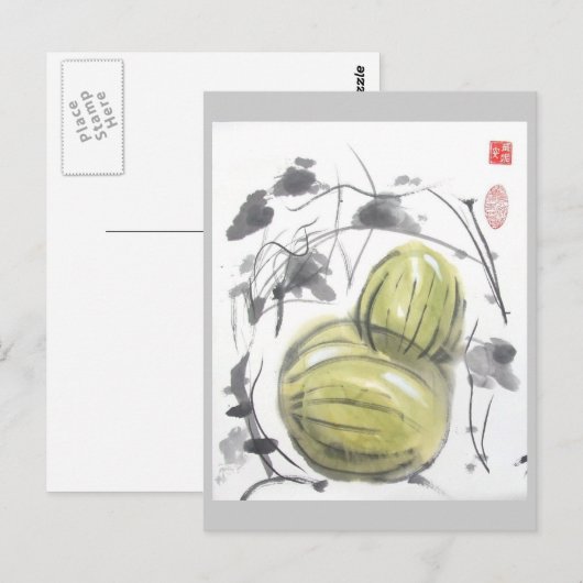 Carte postale pastèque (Devant / Derrière)