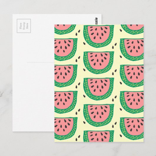 Carte Postale Pastèque (Devant / Derrière)