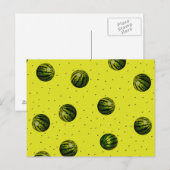 Carte Postale pastèque jaune avec graines (Devant / Derrière)