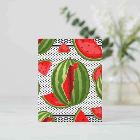 Carte Postale Pastèque Palestine - Slice (Debout devant)