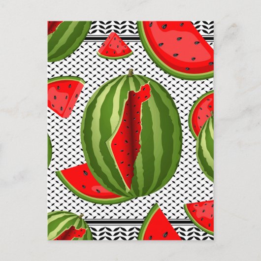 Carte Postale Pastèque Palestine - Slice (Devant)