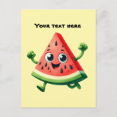 Carte Postale Pastèque personnalisable de l'été amusant (Devant)
