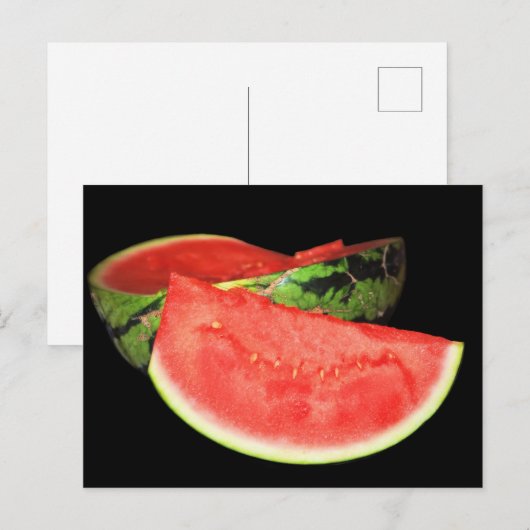Carte Postale Pastèque rouge (Devant / Derrière)