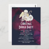 Carte Postale Pasteur de Noël Ange avec Agneaux Dîner (Devant / Derrière)