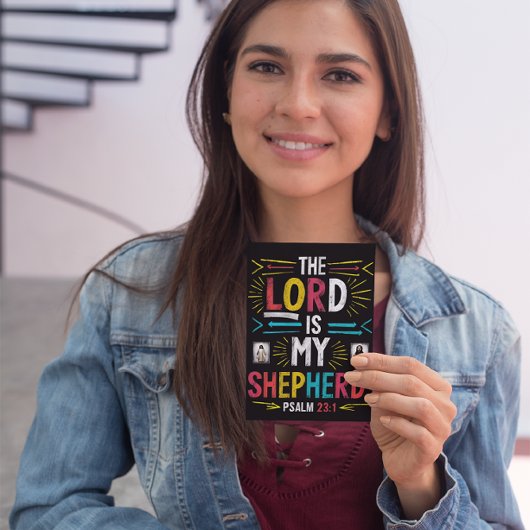 Carte Postale Pasteur divin : Bible Verse Art