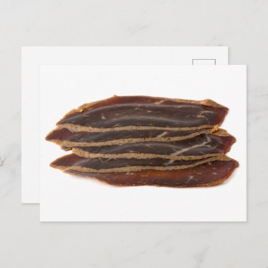 Carte Postale Pastirma découpée (Devant / Derrière)