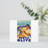 Carte Postale Pastis Olive - Comme à Marseille (Debout devant)