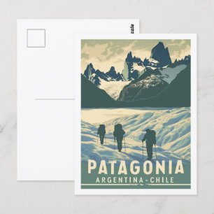 Carte Postale Patagonia Argentine Chili Vintage voyage Place
