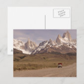 Carte Postale Patagonie, chemin vers El Chaltén (Devant / Derrière)