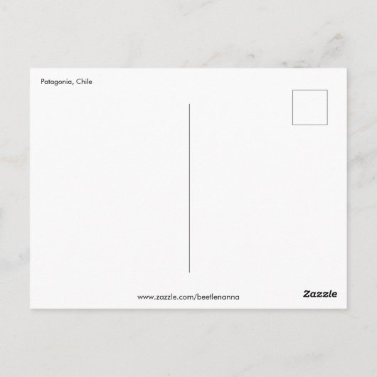 Carte Postale Patagonie Chili Penguin - Verticale (Dos)