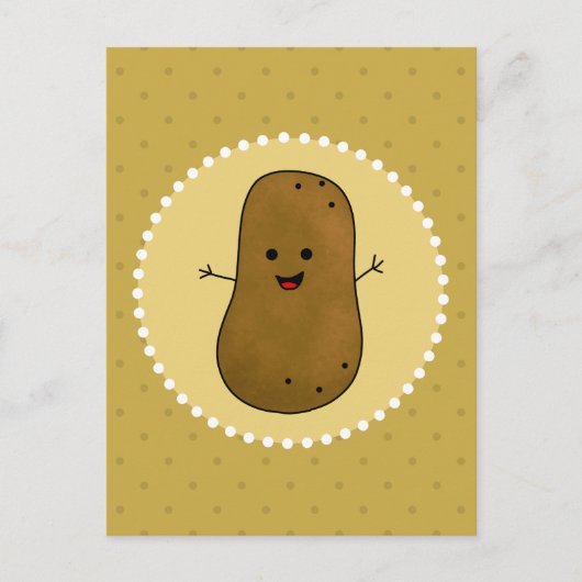 Carte Postale Patate Heureuse (Devant)