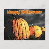 Carte Postale Patch Citrouille Halloween (Devant)