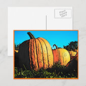 Carte Postale Patch Citrouille Halloween en journée (Devant / Derrière)