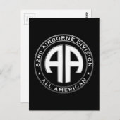Carte Postale Patch Décontracté de la 82e division aéroportée (Devant / Derrière)