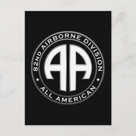 Carte Postale Patch Décontracté de la 82e division aéroportée (Devant)