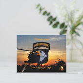 Carte Postale Patch des vétérans de la 101st ABN DIV airborne sc (Debout devant)