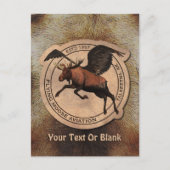 Carte Postale Patch Flying Moose Aviation (Devant)